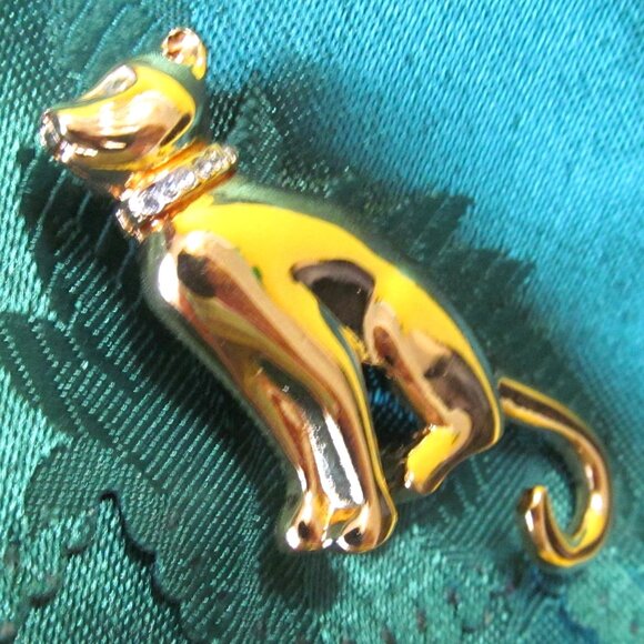 Cat brooch gold tone - Picture 4 of 4